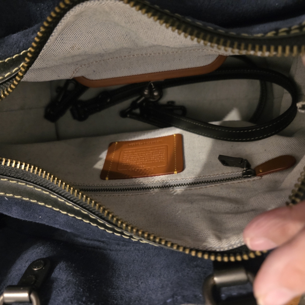 CUSTOM Coach 1941 Rogue 31 Satchel Glove Tanned Pebble Leather Olive Green NWOTi - Picture 8 of 8
